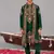 Bottle green georgette embroidered kurta set for mens