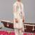 Cream georgette embroidered kurta set for mens