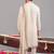 Cream georgette embroidered kurta set for mens