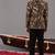 Black georgette embroidered jodhpuri set for mens