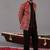 Maroon georgette embroidered jodhpuri set for mens