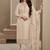 Ivory crape semi stitched wedding suits