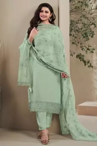Light green semi stitched wedding suits