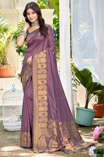 Sangam prints wine assam silk woven work traditional saree