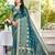 Sangam prints turquoise assam silk woven work traditional saree