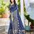 Sangam prints navy blue assam silk woven work traditional saree