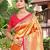 Sangam prints multi color kanjivaram silk woven work traditional saree