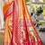 Sangam prints multi color kanjivaram silk woven work traditional saree