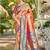 Sangam prints multi color kanjivaram silk woven work traditional saree