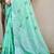 Sangam prints sea green linen woven work traditional saree