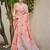 Sangam prints peach linen woven work traditional saree