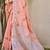 Sangam prints peach linen woven work traditional saree
