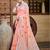 Sangam prints peach linen woven work traditional saree