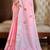 Sangam prints pink linen woven work traditional saree