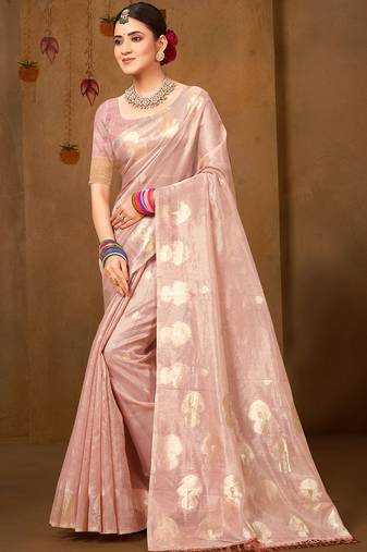 Sangam prints purple munga kota woven work traditional saree