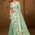 Sangam prints sea green munga kota woven work traditional saree