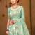 Sangam prints sea green munga kota woven work traditional saree