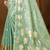 Sangam prints sea green munga kota woven work traditional saree