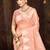 Sangam prints peach munga kota woven work traditional saree