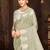 Sangam prints grey munga kota woven work traditional saree