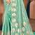 Sangam prints sea green munga kota woven work traditional saree