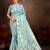 Sangam prints sky blue munga kota woven work traditional saree