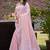 Sangam prints pink linen woven work traditional saree