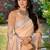 Sangam prints peach linen woven work traditional saree