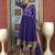 Purple embroidered georgette stitched a line trouser kurta dupatta readymade suits