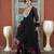 Black embroidered georgette stitched asymmetrical trouser kurta dupatta readymade suits