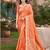 Sangam prints orange havy assam silk saree with meena woven work traditional saree