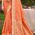 Sangam prints orange havy assam silk saree with meena woven work traditional saree