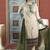 Beige embroidered silk stitched straight cut trouser kurta dupatta readymade suits