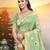 Sangam prints sea green havy assam silk saree with meena woven work traditional saree