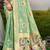Sangam prints sea green havy assam silk saree with meena woven work traditional saree