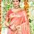 Sangam prints peach havy assam silk saree with meena woven work traditional saree