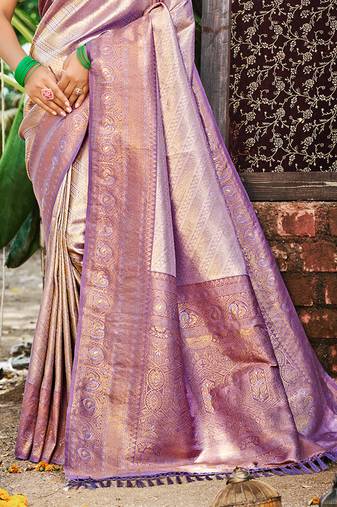 Sangam prints sea green kanjivaram silk woven work traditional saree