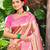 Sangam prints rani pink kanjivaram silk woven work traditional saree