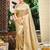 Sangam prints beige kanjivaram silk woven work traditional saree