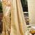 Sangam prints beige kanjivaram silk woven work traditional saree