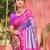 Sangam prints lavender kanjivaram silk woven work traditional saree
