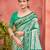 Sangam prints teal   kanjivaram silk woven work traditional saree