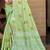 Sangam prints olive green linen woven work traditional saree