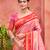 Sangam prints pink kanjivaram silk woven work traditional saree