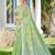Sangam prints olive green linen woven work traditional saree