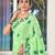 Sangam prints light green linen woven work traditional saree