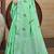 Sangam prints bottel green linen woven work traditional saree