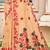 Sangam prints peach   linen woven work traditional saree