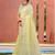 Sangam prints yellow linen woven work traditional saree