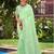 Sangam prints light green linen woven work traditional saree